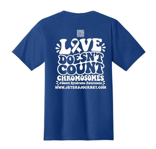 Jeter’s Journey blue tee — back