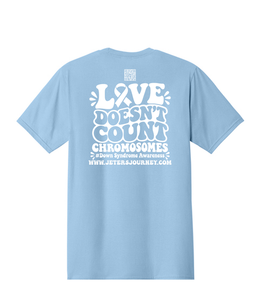 Jeter’s Journey light blue tee — back